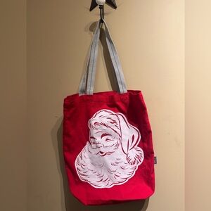 Hallmark 2021 VIP Red Santa Claus Canvas Tote Bag - NWT